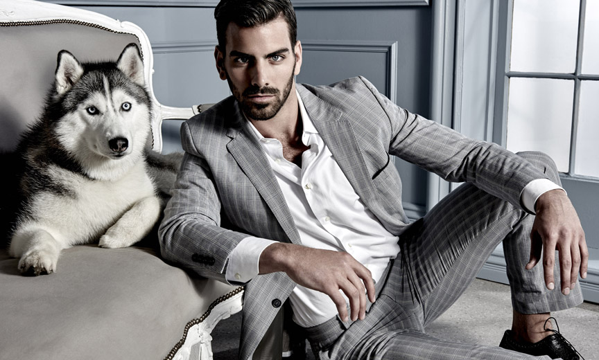 Nyle DiMarco and a Husky
