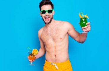 Beach Guy with Cocktails