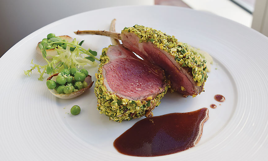 Pistachio and Chive-Crusted Lamb