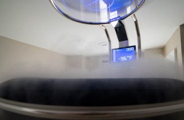 cryosauna reading negative 96 degrees Fahrenheit