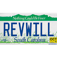 revwill license plate
