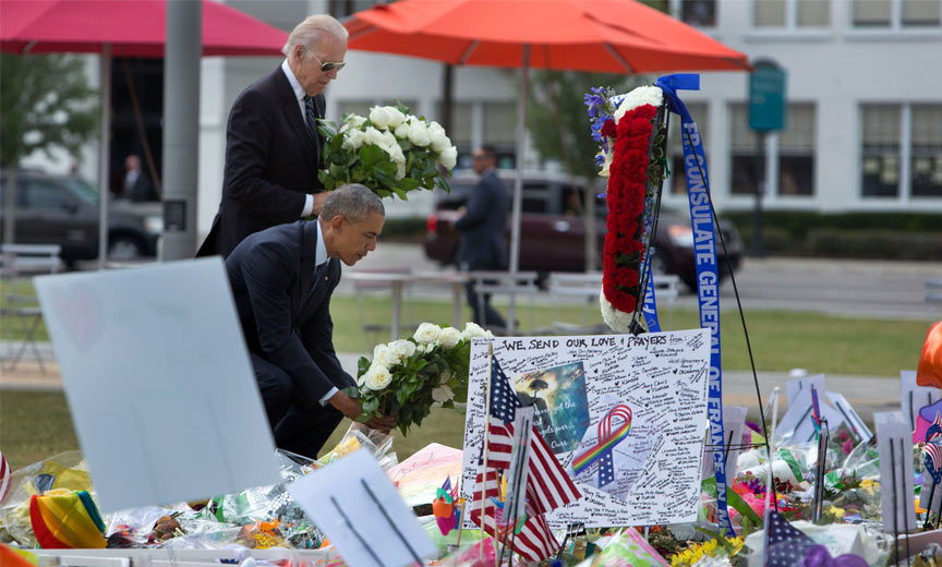 Obama and Biden at Pulse memorial