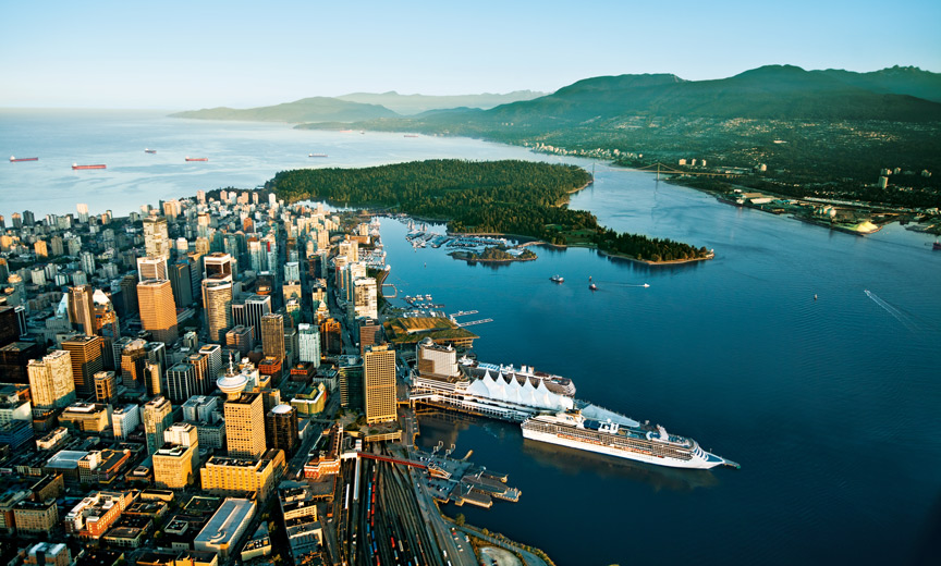 Aerial view of Vancouver