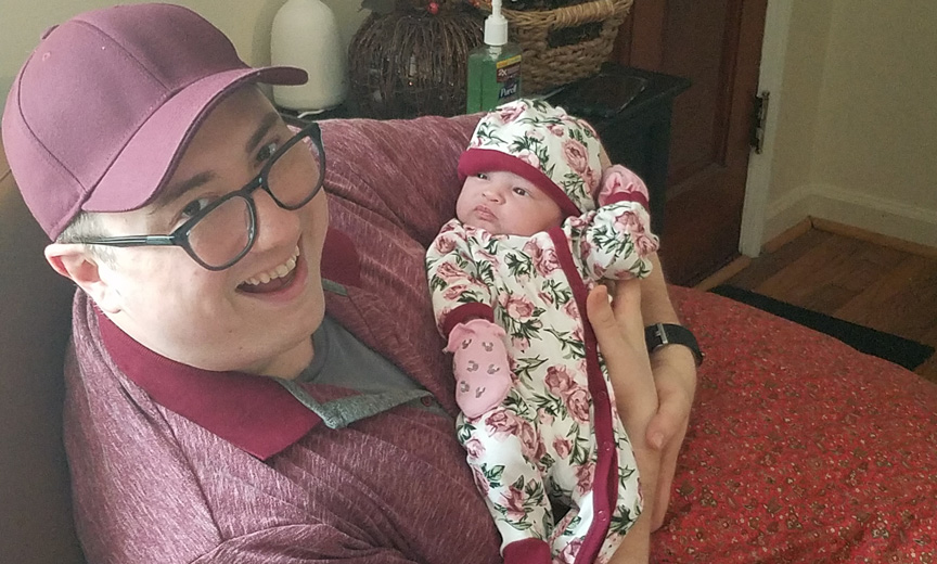 The Author with his Week-Old Niece