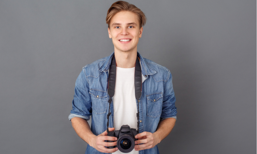 young male photographer