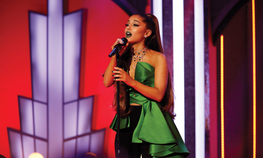 Ariana Grande sings