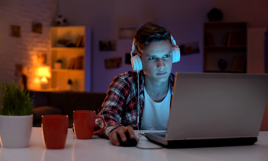 Young Man at Computer