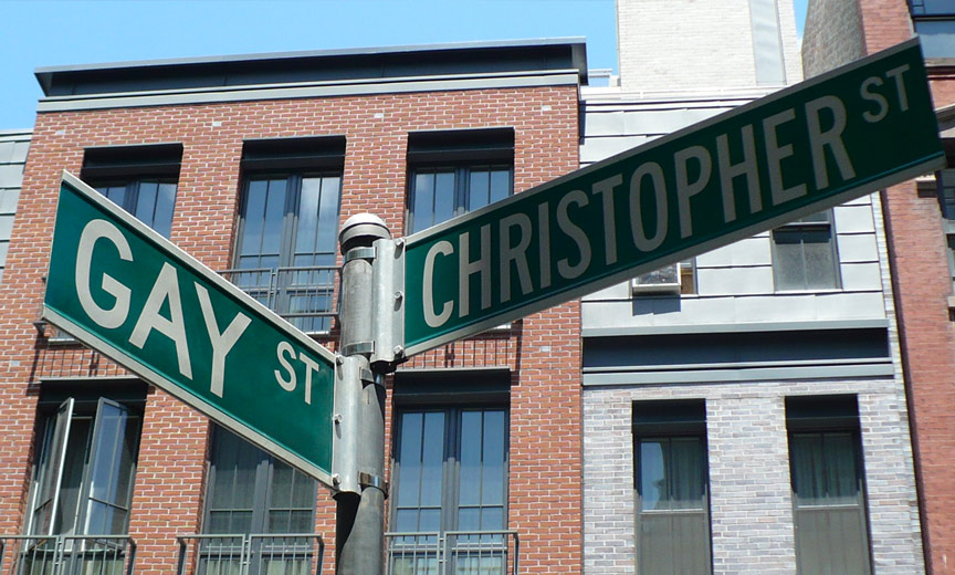 Christopher and Gay street signs
